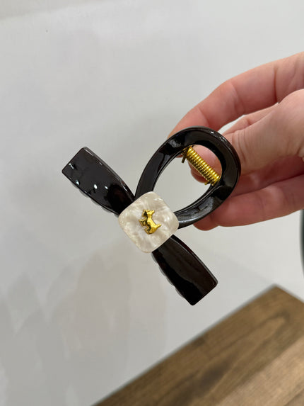 Agatha Model Oval Asetat Mandal Toka Küçük Boy Acı Kahve