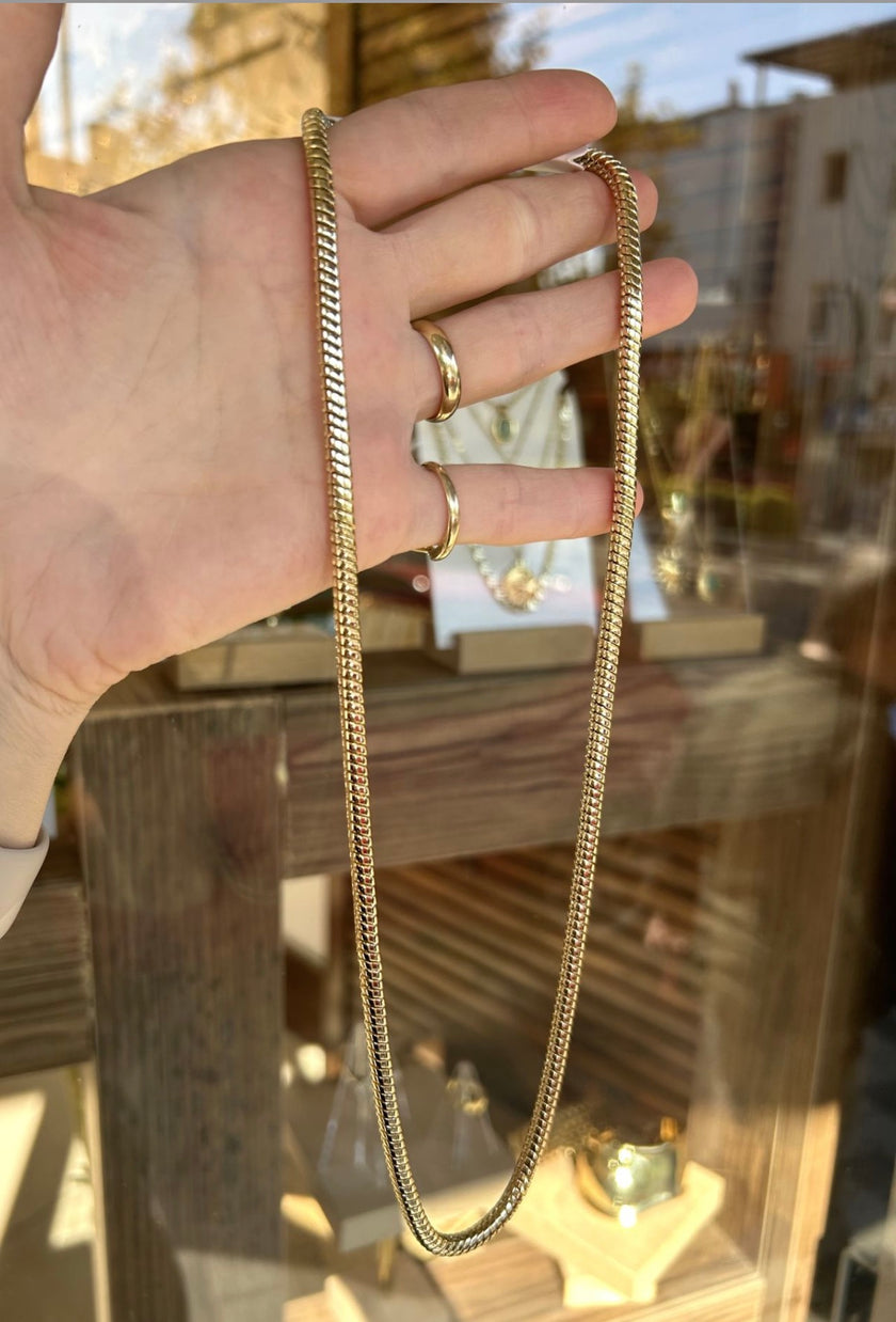 VIP Sık Halat Örgü Zincir Kolye 55 cm