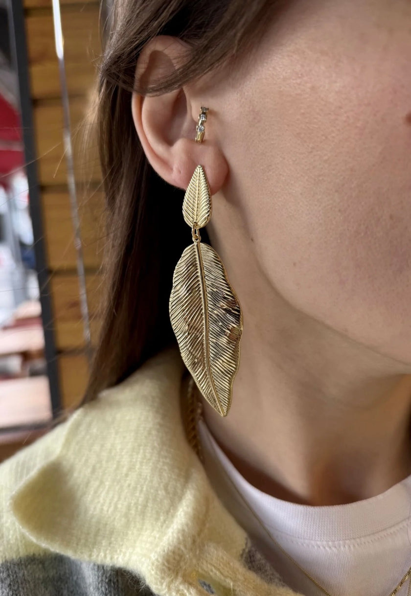 Sallantılı Yaprak Küpe