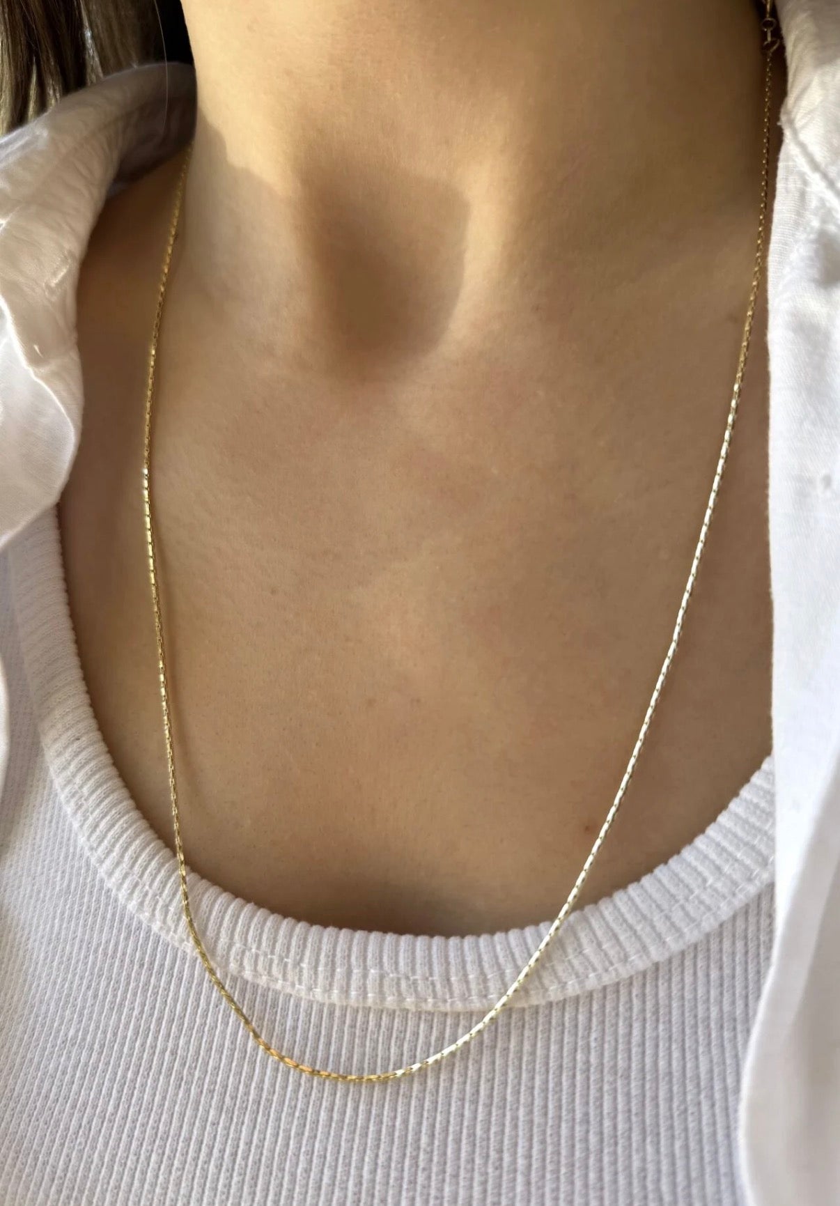 VIP İnce Kral Örgü Zincir Kolye 60 cm 14K