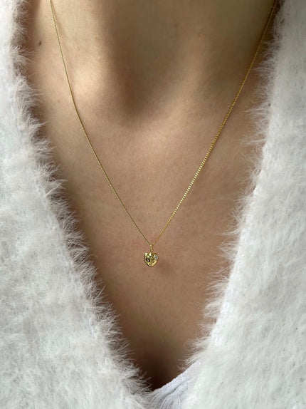 VIP Tek Taşlı Minimal Çilek Kolye 45 cm 14K