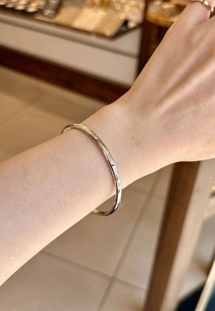 VIP Sade Kelepçe Bileklik 60 mm Gümüş Renk