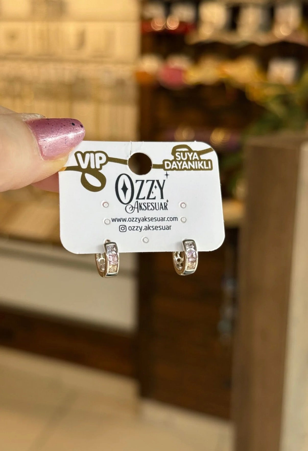 VIP Soft Renk 3 Taşlı Minik Halka Küpe Gümüş Renk