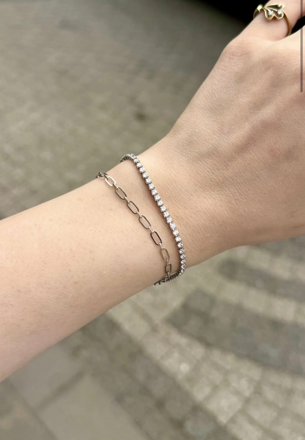 VIP Zincirli Su Yolu Model Bileklik 17 + 3 cm Gümüş Renk