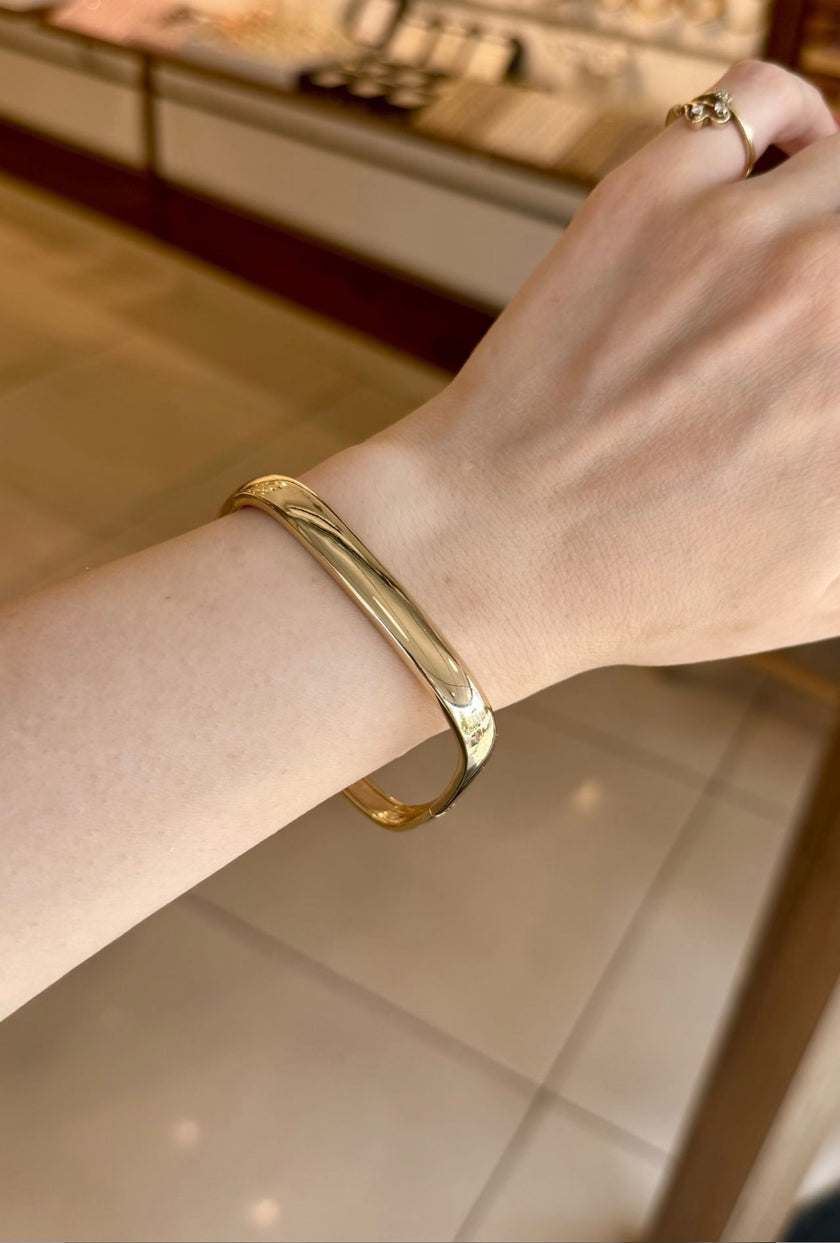 VIP Kare Kelepçe Bileklik 14K