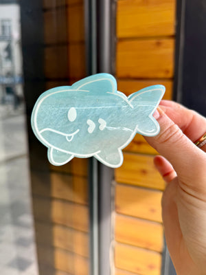 Sedefli Balık Model Asetat Sağlam Mandal Toka Turkuaz