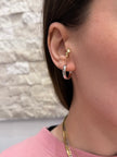 VIP Sade Halka Küpe Gümüş Renk 1,5 cm
