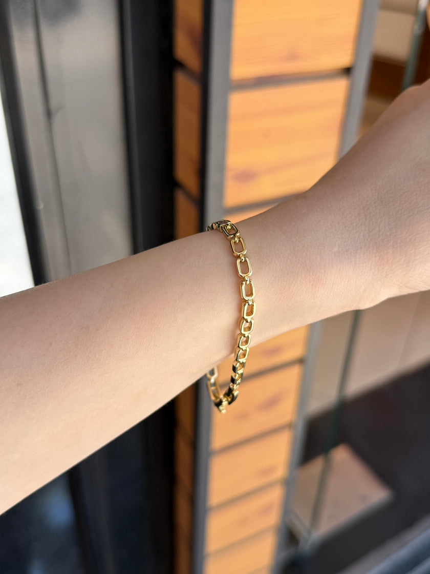 VIP Ortası Taşlı Künye Bileklik 16 + 3 cm