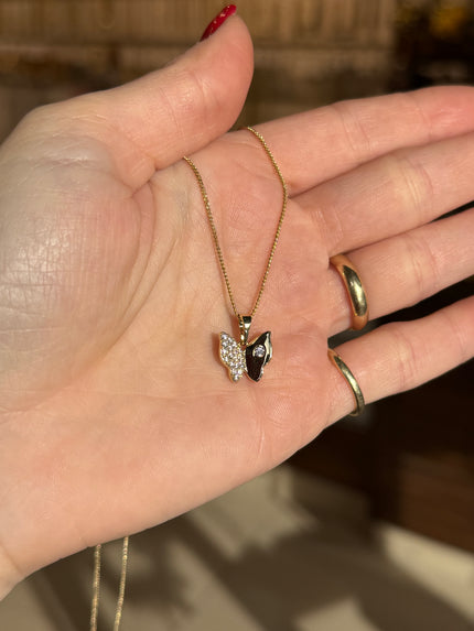 VIP Taşlı Kelebek Kolye 45 cm