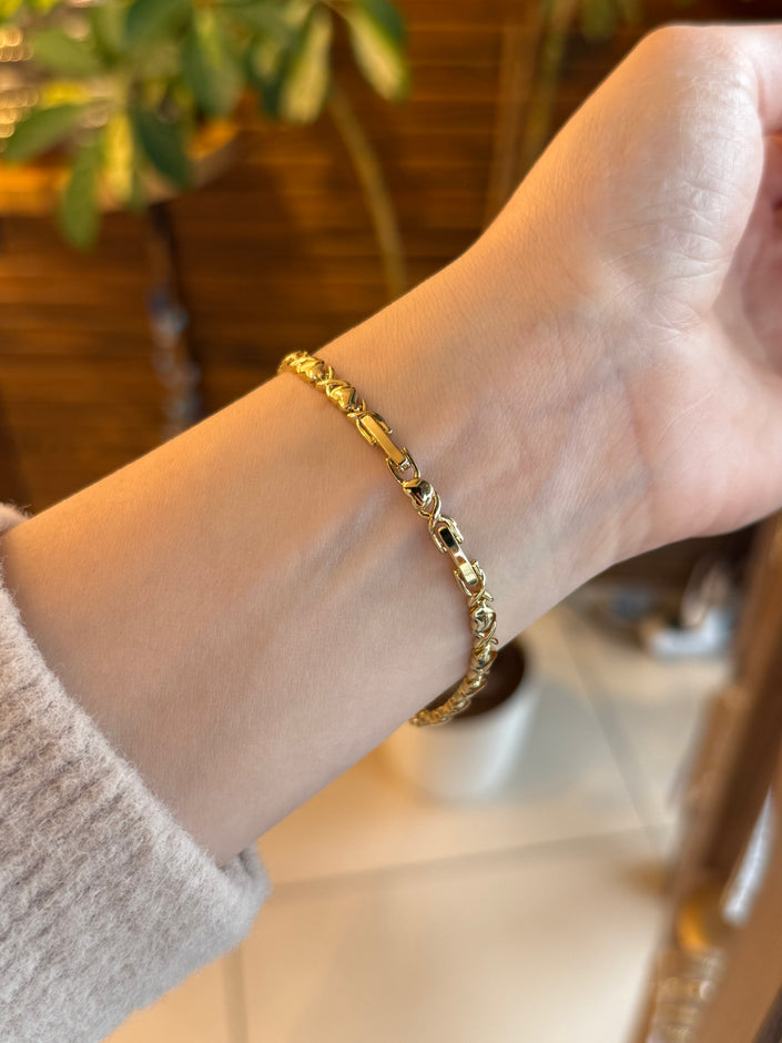 VIP Gömme Taşlı Kalp Model Bileklik 17 + 2 cm