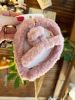 Peluş Taç Toka Seti Pembe